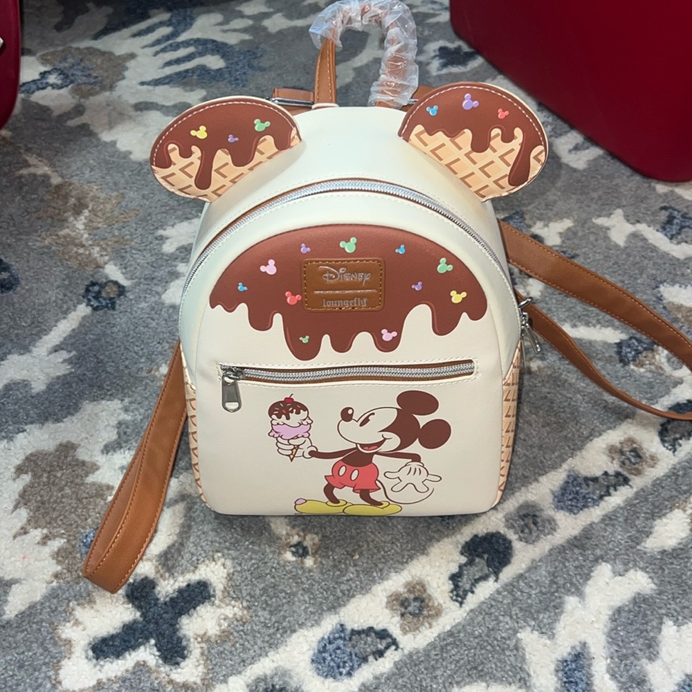 Loungefly Cream and Brown Backpack